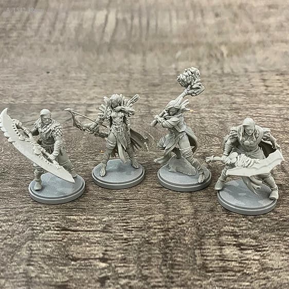 Kit modello in resina da 38mm figura incolore e autoassemblata (quattro persone) A-1542