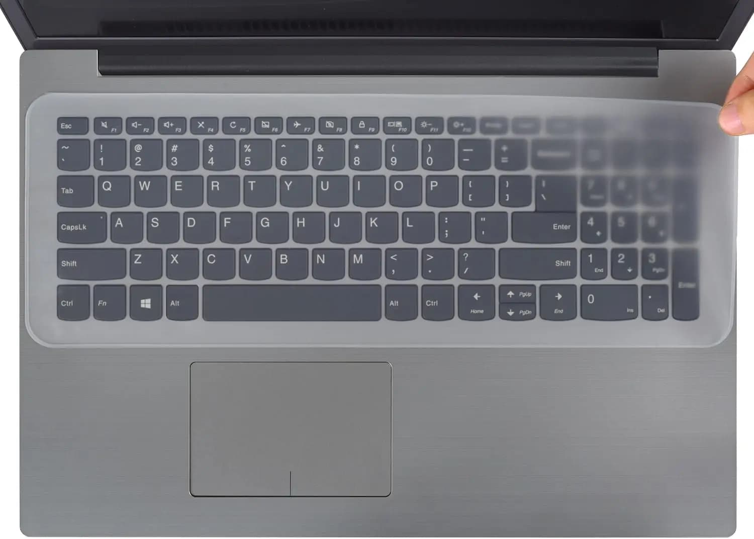 Copertura per tastiera in silicone ultra sottile per laptop da 15,6-16 pollici, protezione impermeabile e antipolvere