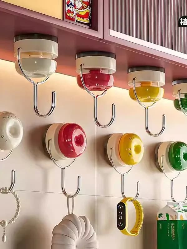 Ganci a ventosa senza foratura, da parete, per cucina e bagno, multifunzionali, adesivi, per porta, vasca da bagno, rimozione senza tracce
