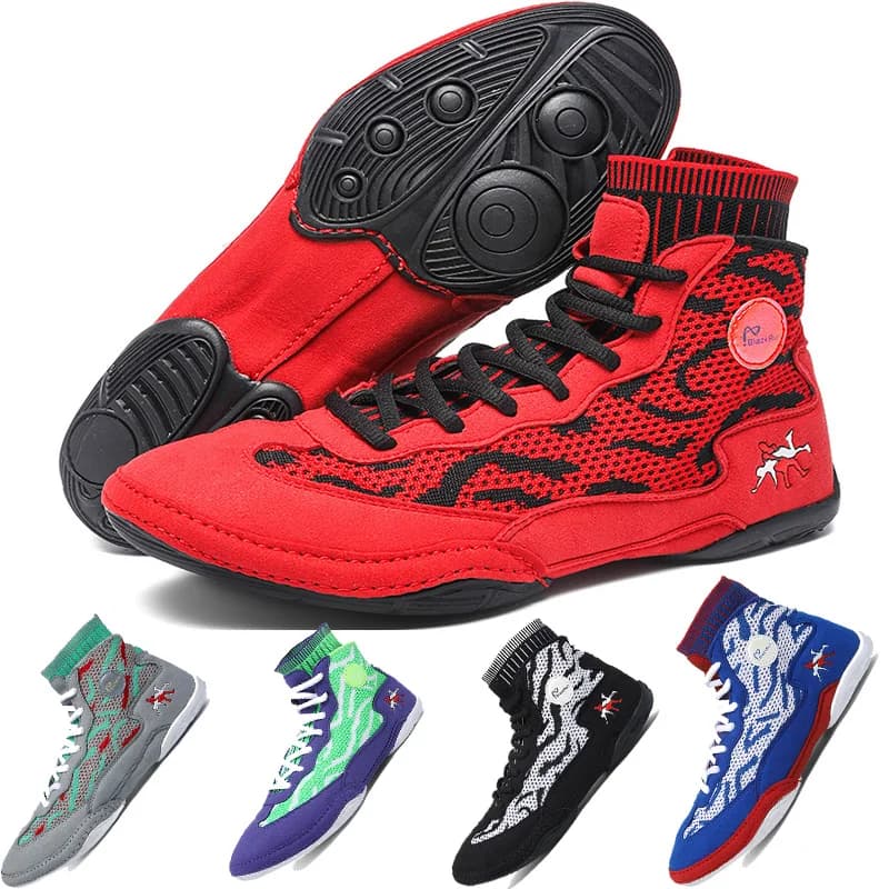 2024 New Men's Wrestling Shoes Breathable Anti-Slip Boxing Gymnastics Training Shoes for Wrestling Wear Resistant Combat Gymnastics Shoes