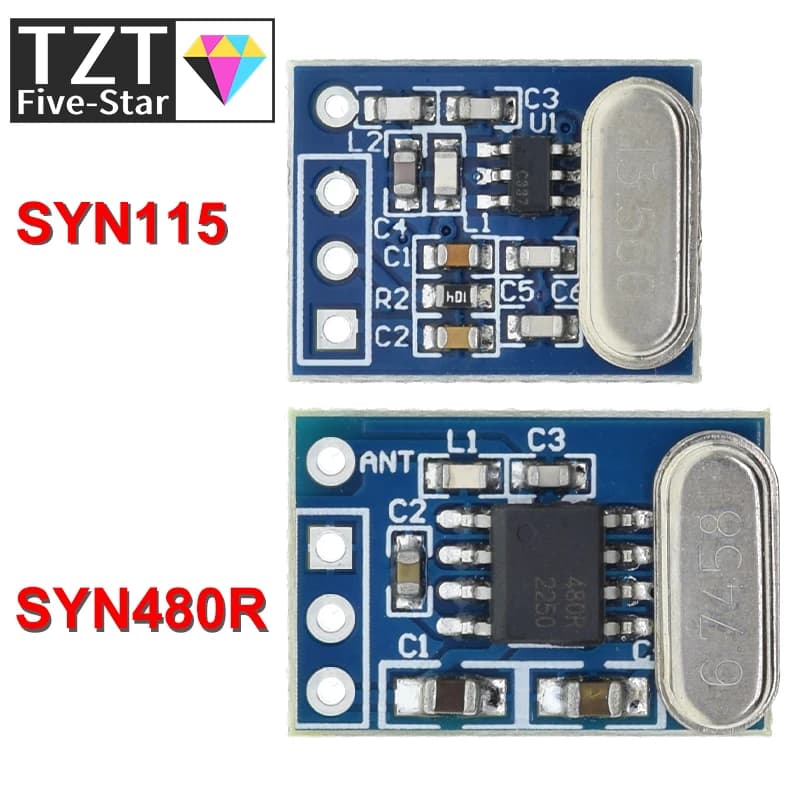TZT 1/3Set 2Pcs 433MHZ Wireless Transmitter Receiver Board Module SYN115 SYN480R ASK/OOK for arduino