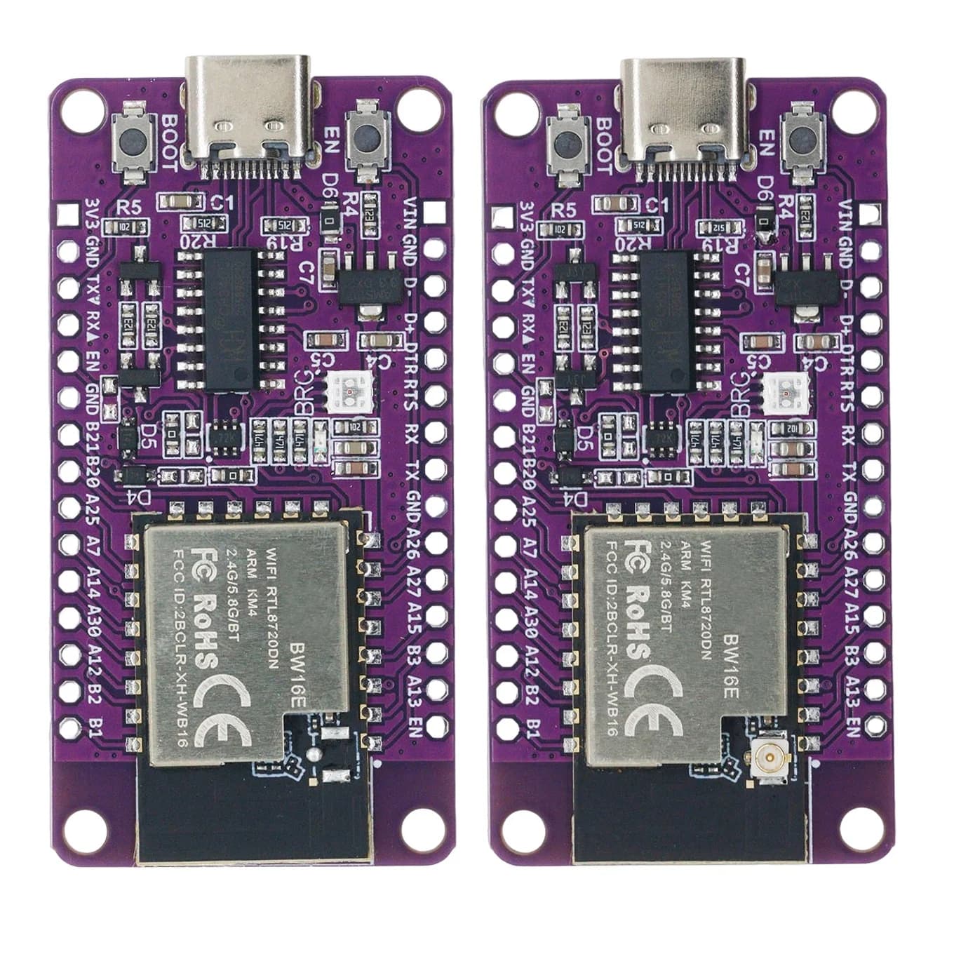 Modulo WiFi Bluetooth BLE Dual Band RTl8720DN, Scheda di Sviluppo NicEmCu BW16 Compatibile con Arduino