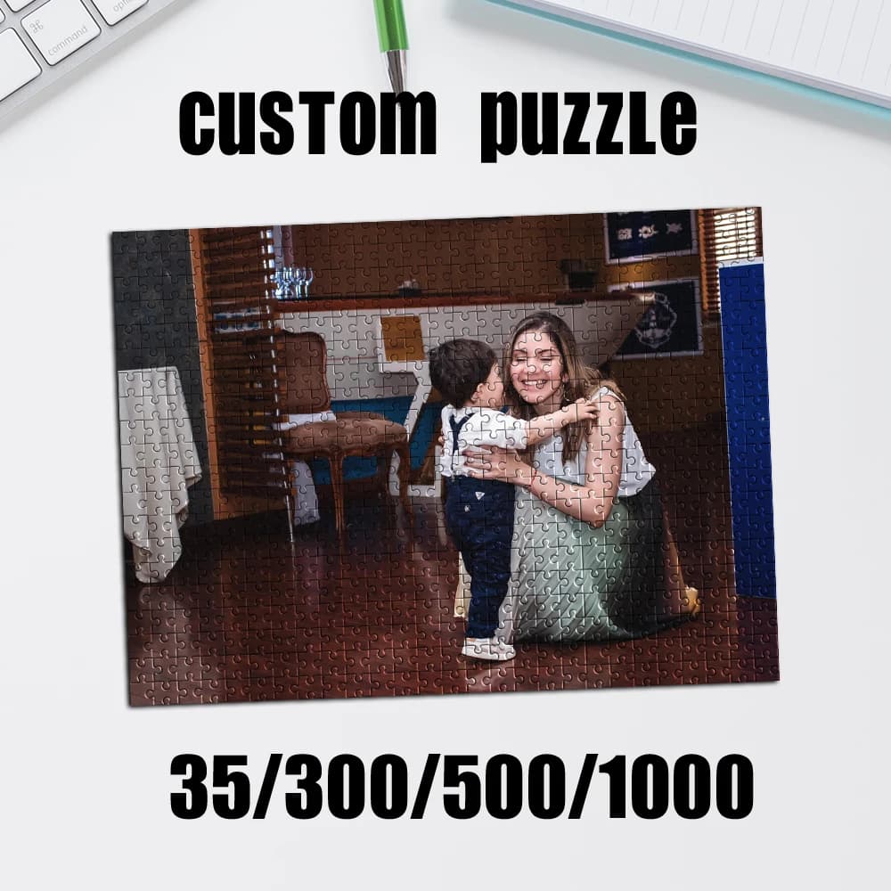 Puzzle Personalizzato con Foto di Animali Domestici, 35/300/500/1000 Pezzi, Regalo Artigianale Personalizzabile
