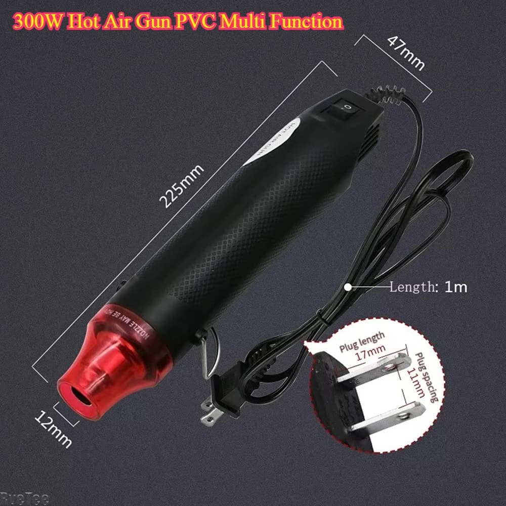 300W Hot Air Gun PVC Multi Function - Handheld Electrical Heat Tool for DIY Craft Embossing Wrapping