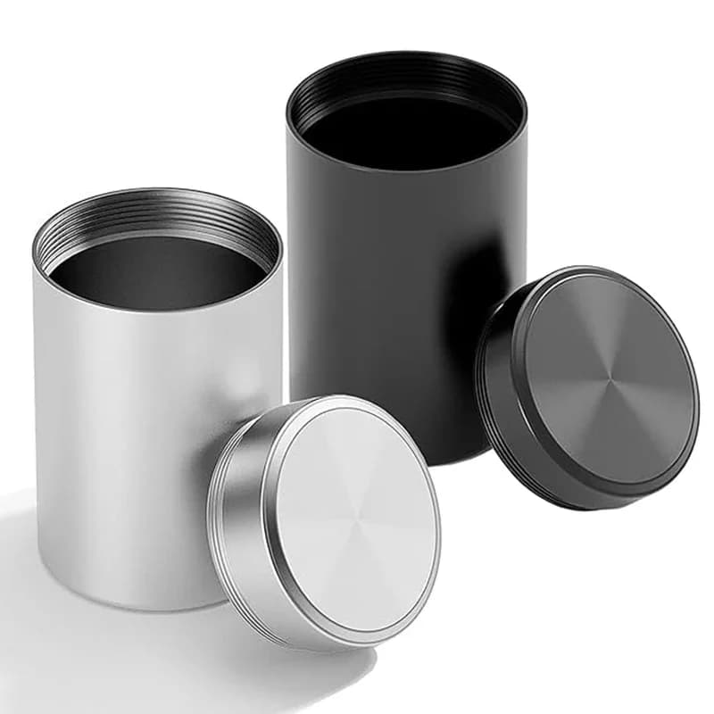 Mini portable sealed jar travel moisture-proof solid color nut candy food storage container tea metal sealed jar candy jar