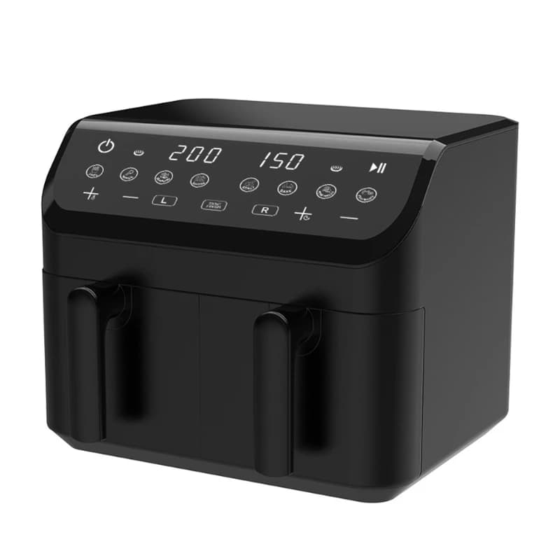British and European 9L Fried Chicken and Chips Egg Tart BBQ Multifunctional Double Pot Touch Screen Air Fryer