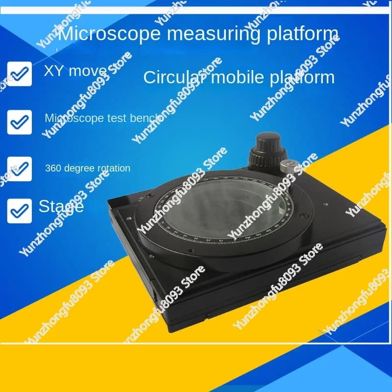 Piattaforma regolabile orizzontale sull'asse XY, piattaforma rotante per microscopio a disco