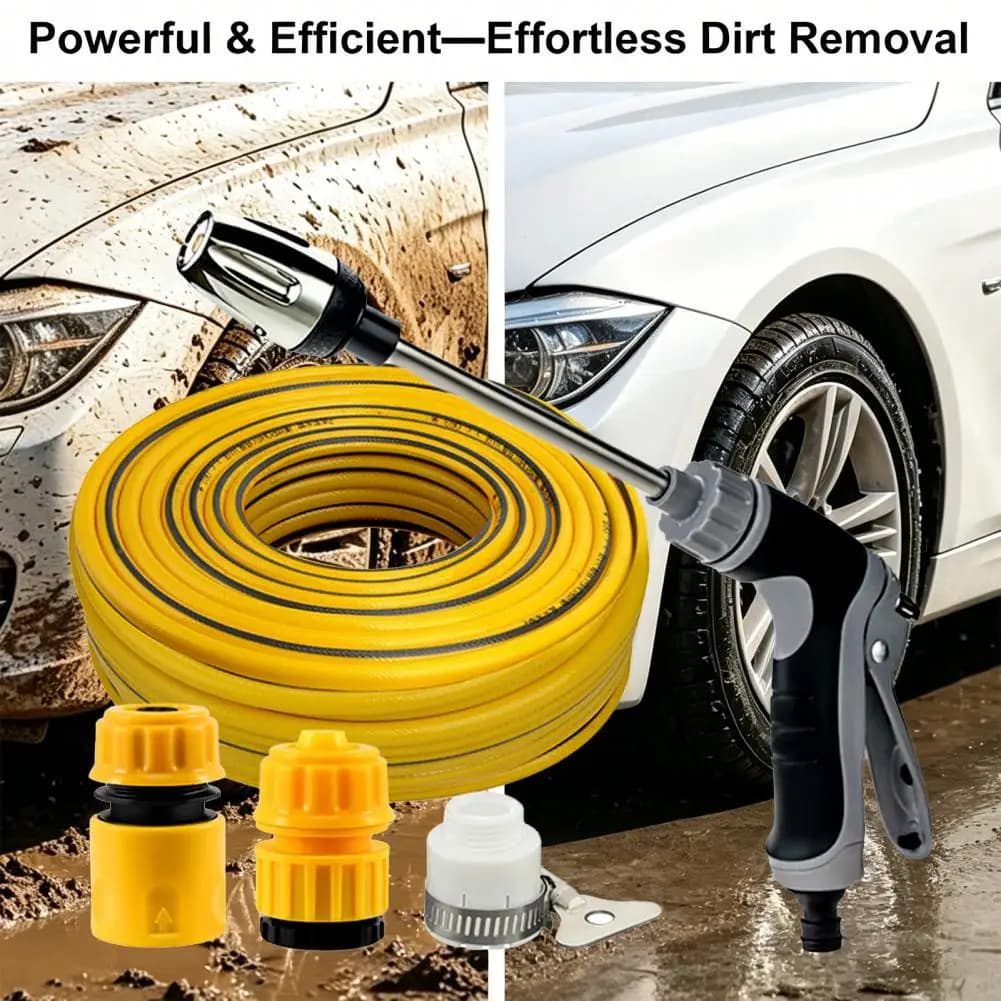 Ugelli per Tubo da Lavaggio Auto, Ugello ad Alta Pressione, Ugello Booster con Asta Lunga, Ugello per Tubo da Giardino, Ugello Regolabile per Lavaggio Auto