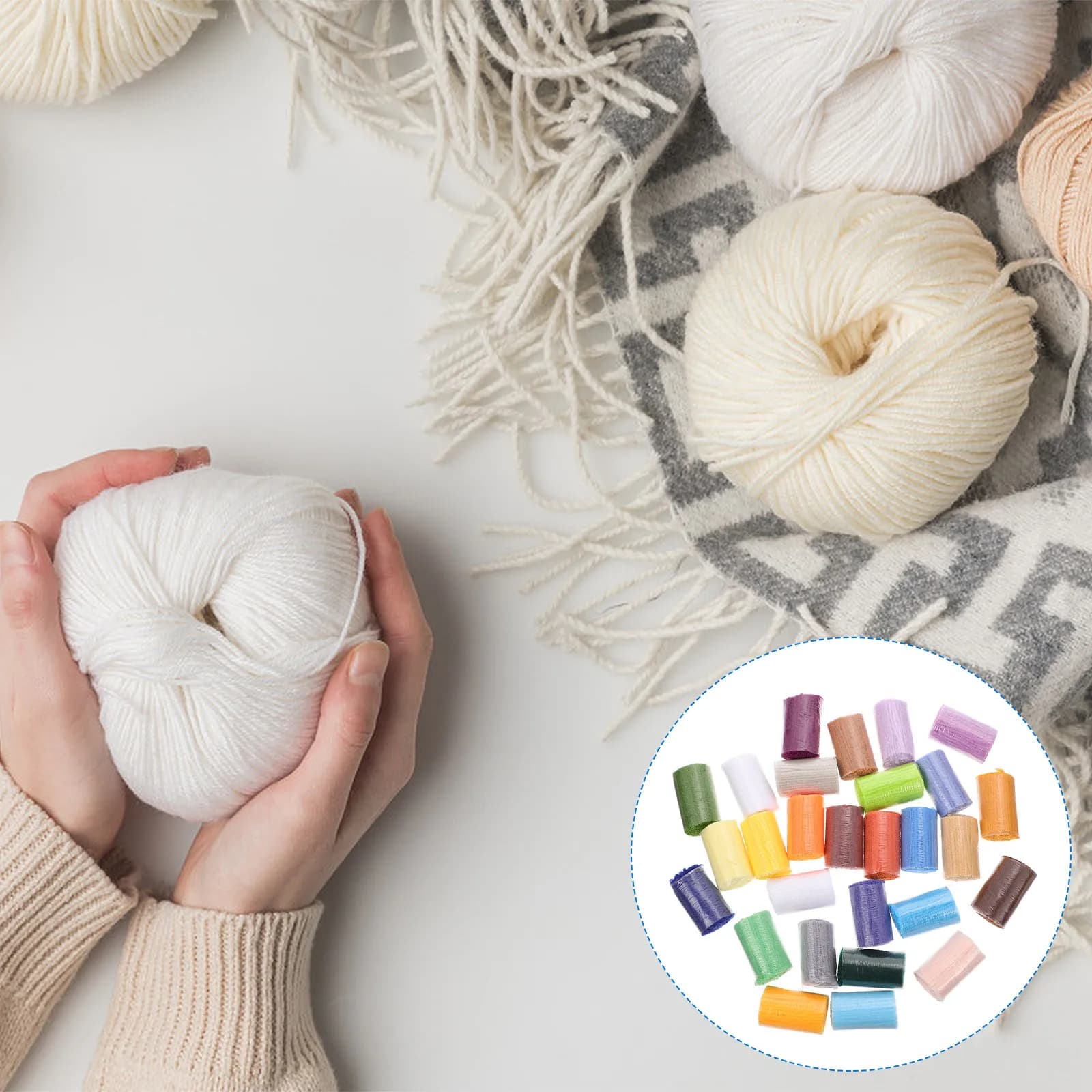 30 Rotoli di Filato per Lavori Fai-da-Te, Filato Spesso per Maglieria, Forniture per Artigianato alla Moda, Ideale per Tappeti e Cuscini