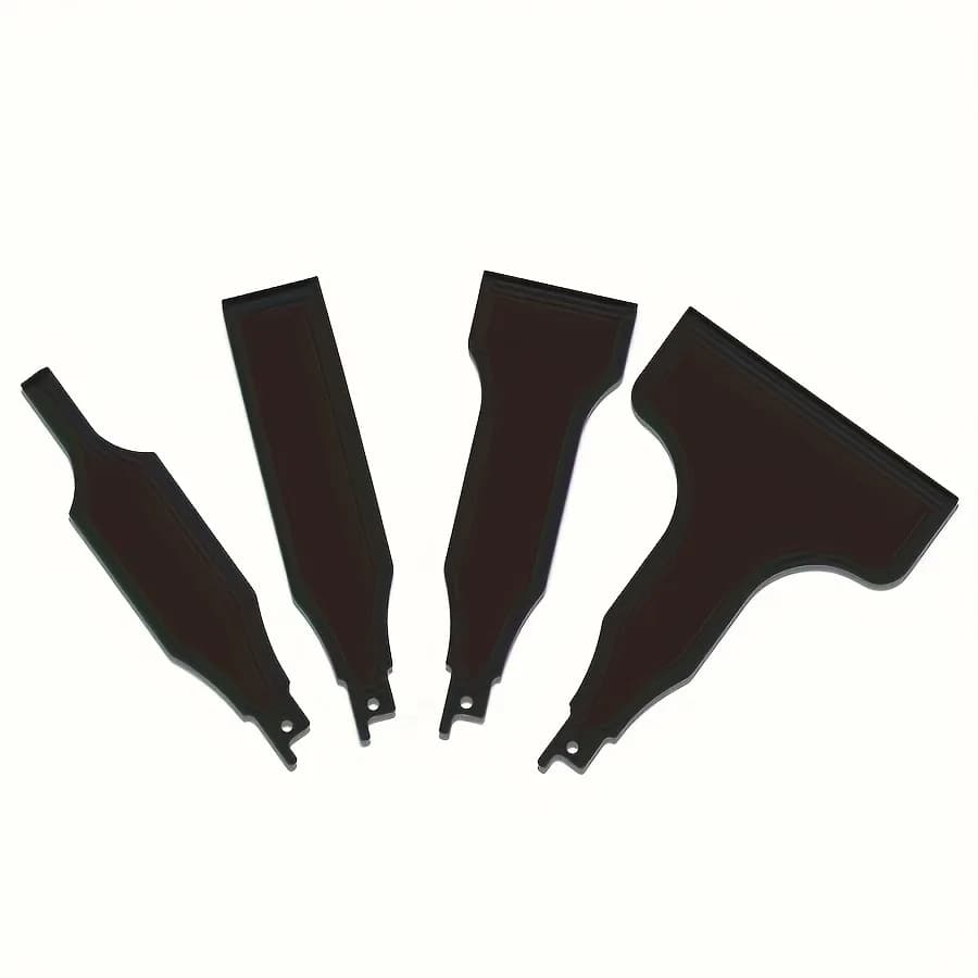 Set di 4 Raschietti e Lame Resistenti per Seghe a Movimento Alternato, per Rimozione di Acciaio, Piastrelle e Stucco, Pulizia di Pareti e Pavimenti