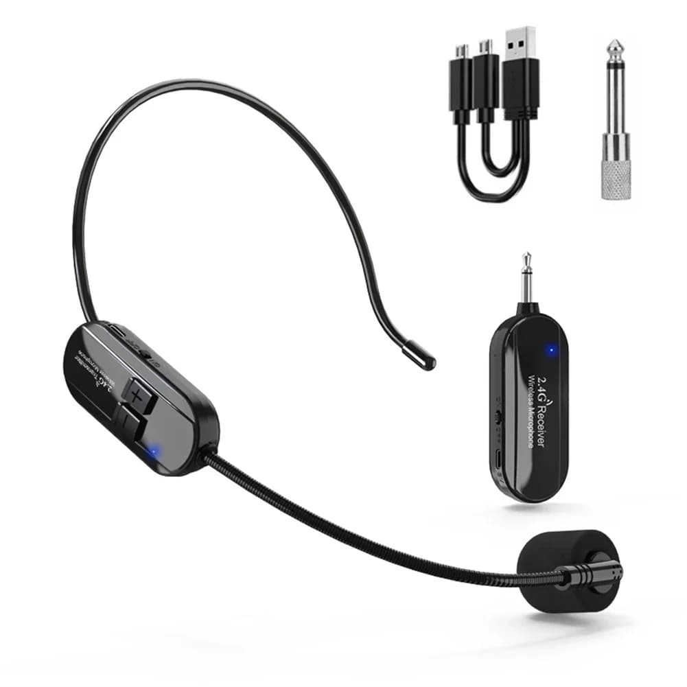 2.4G Professional Wireless Headphone Microphone for Voice Amplifier Karaoke Speaker Teaching Reunion Canto Comparative Game