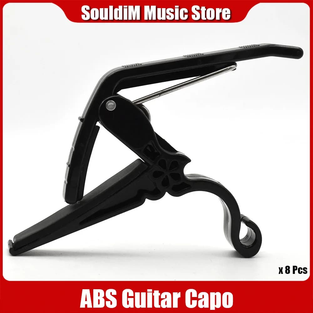 8 pz ABS Morsetto Chiave Chitarra Elettrica Acustica Capotasto 6 String Tune Key Capotraste per Guitarra Ukulele
