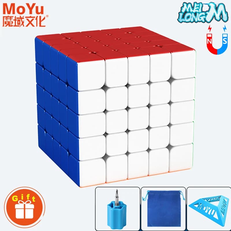 MoYu Meilong 5M 5x5x5 Cubo Magico Magnetico Professionale 5×5 Velocità Puzzle Per Bambini Agitarsi Giocattolo 5x5 Magnete Magico Cubo Regalo per Il Capretto