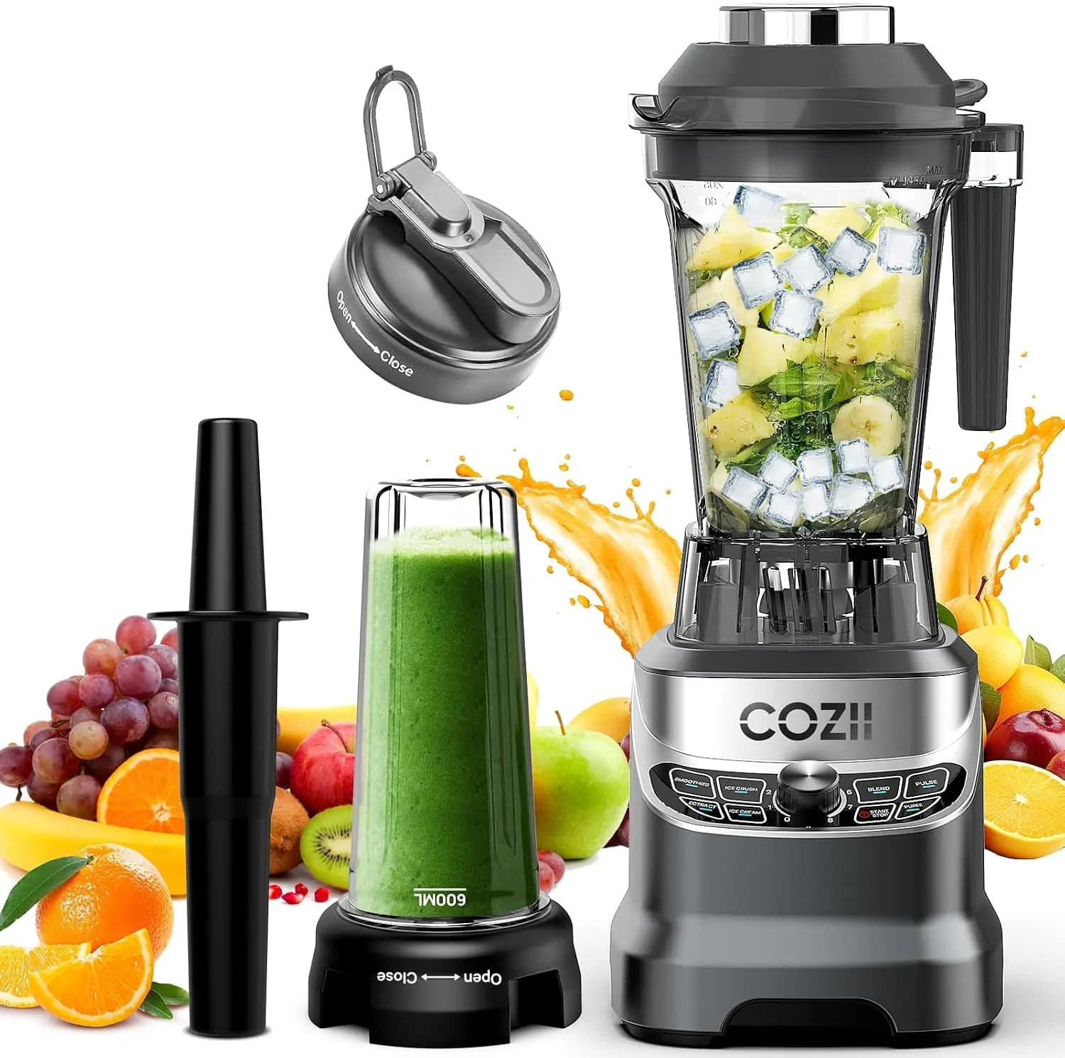 ^For Professional Blenders for Kitchen, 2000W Smoothies Countertop Blender for Ice Crushing/Frozen Drink/Nut Milk, Smoothie Blen