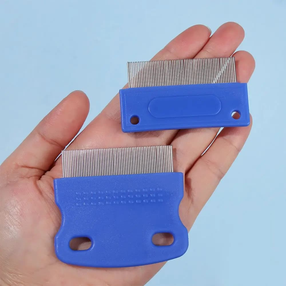 Set di 6 Pettini Portatili a Denti Fini per Cani e Gatti, Strumento per Rimuovere Pidocchi e Pulci, Pettini per Toelettatura Animali