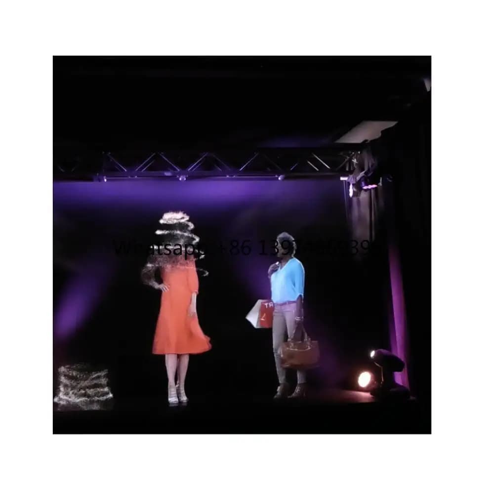 Pepper's Ghost 3D Holographic Projector Stage Projection Screen with Intriguing Effects PET Fabric Non-Portable SMX SMX-H Model