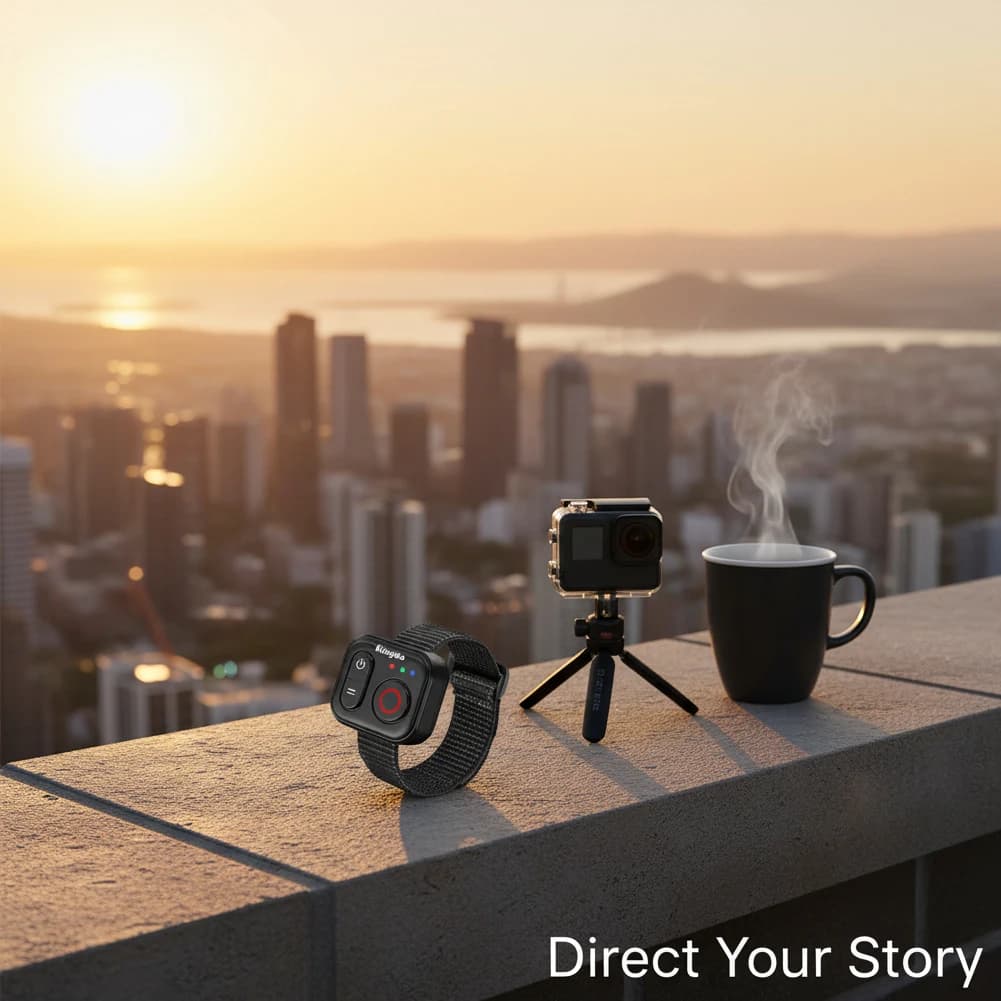 5.0 Bluetooth Wireless Remote Control For DJI ACTION 6/ ACTION 5 PRO/ACTION 4/OSMO 360 Selfie Remote Controller With Wrist Strap