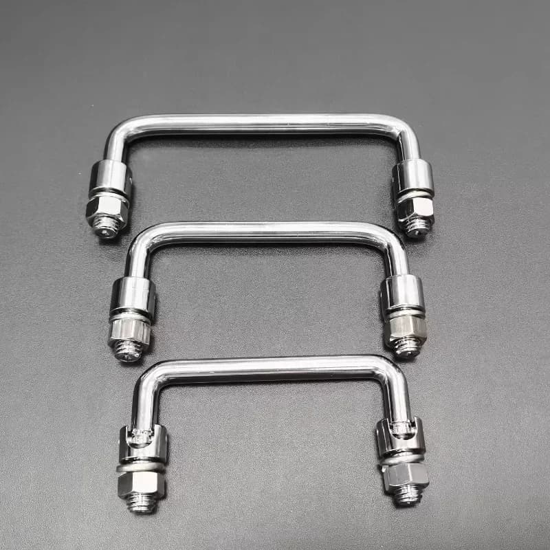 4 pezzi 304 in acciaio inox cromato maniglia scatola di distribuzione armadio industriale pieghevole e maniglia rotante manopole del cassetto