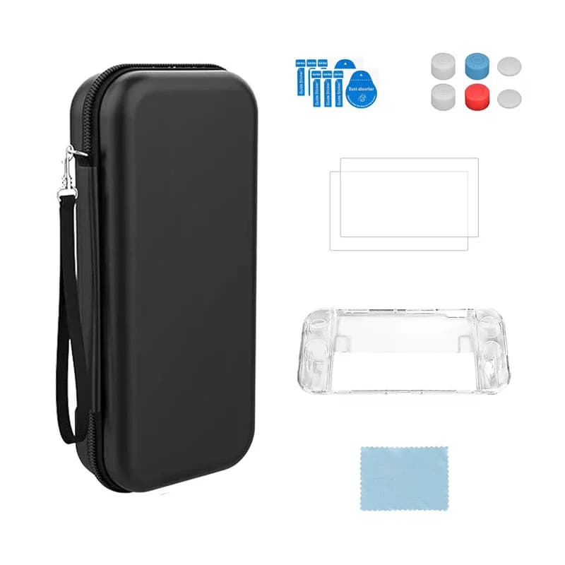 13-In-1 Switch OLED Accessory Kit, Protective Carrying Case With Tempered Glass Screen Film