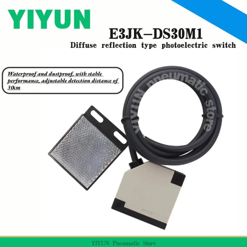 Interruttore fotoelettrico a riflessione diffusa E3JK-DS30M1, sensore a infrarossi 220V, volume interruttore M2