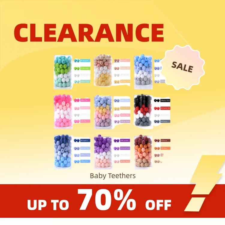 Liquidation 50Pezzi/Lotto 12mm Silicone Beads for Newborn Tooth, Round Accessories for Candle Chains and Fai-da- ♪