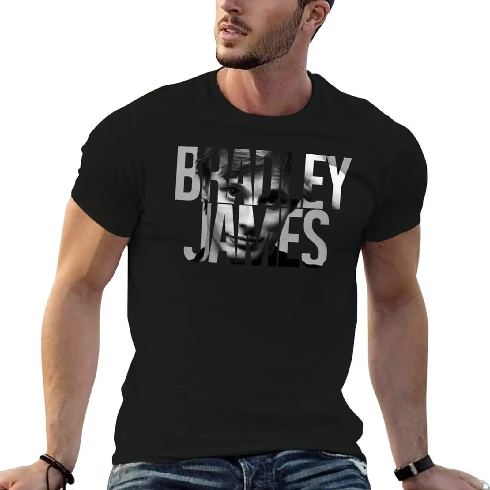Bradley James T-Shirt t shirts for man graphic tees cotton t shirts man 100% g man t shirts for men T-shirt