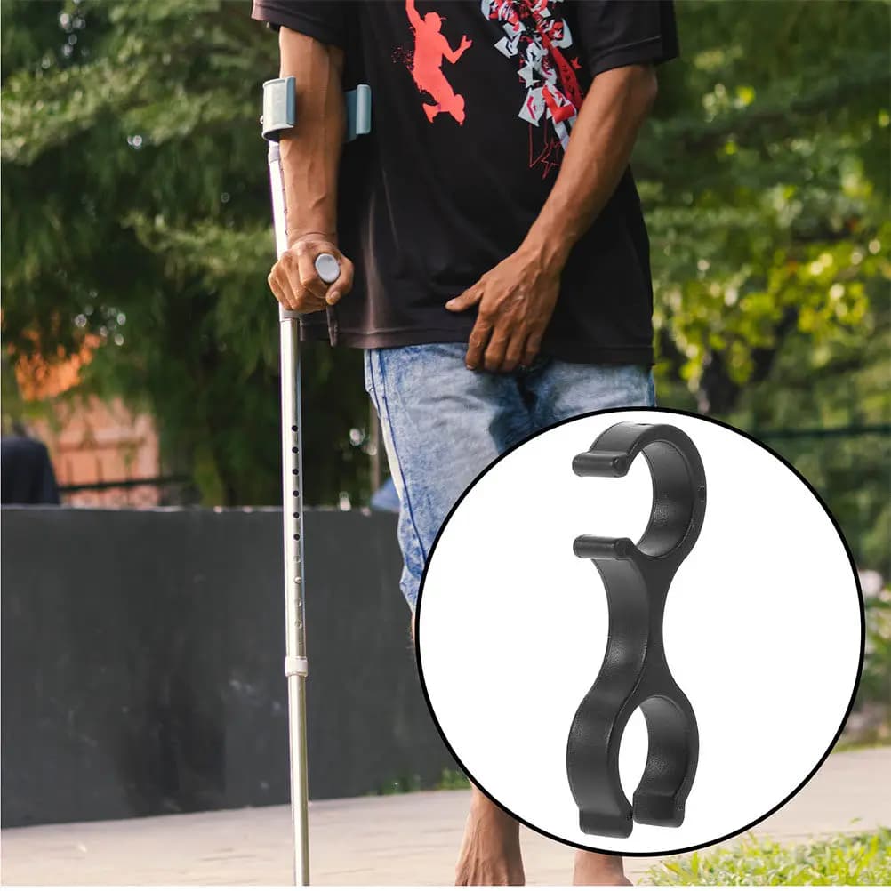 20Pcs Plastic Trekking Stick Clip Portable Quick-Attach Hiking Pole Buckle for Walking Cane Fence Panel Outdoor Gear Storage