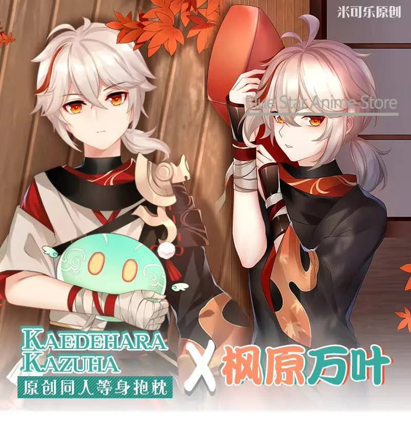 Genshin Impact Kaedehara Kazuha Dakimakura Hing Body Case Otaku Cuscino Cuscino Fodere per letto Regalo di Natale 2WAY