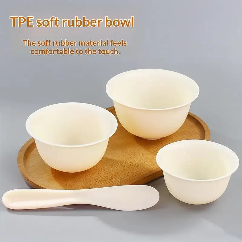 Silicone Face Mask Bowl Mask Stick Big Face Mask Powder Mixing Bowl Spatula Masks Brush DIY Skincare Set Salon Beauty Tools
