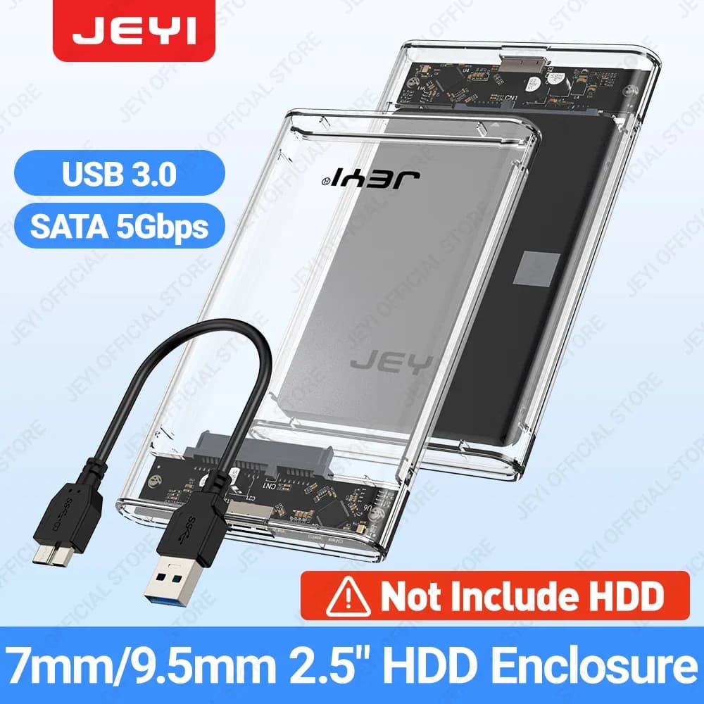 JEYI 2.5 Custodia da SATA a USB 3.0 Disco rigido esterno Disco rigido portatile USB3.0 HDD ad alta velocità per PC portatile MacBook PS4 PS5 (