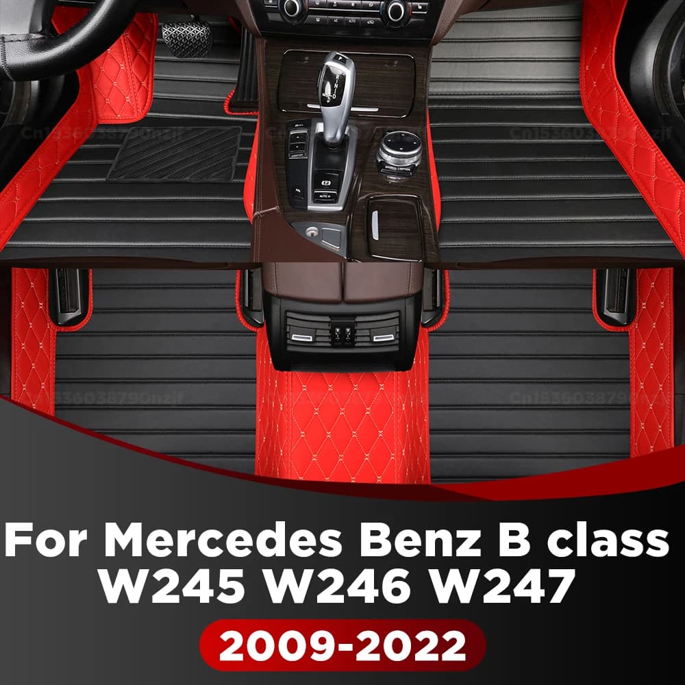 Per Mercedes Benz classe B W245 W246 W247 2009-2022 Tappetini per auto personalizzati Automobile Tappeto Copertura Accessori interni Protettivi