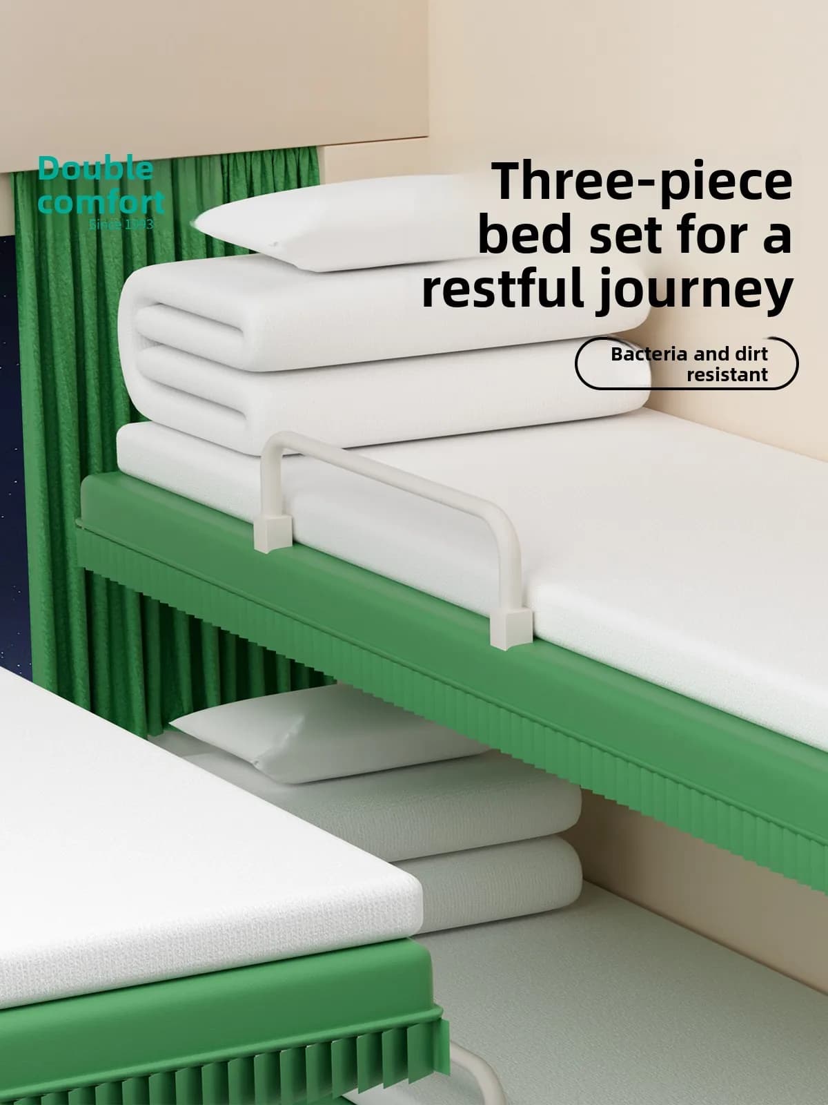 Briars portable bed linen set for hotel, disposable, soft and durable, with sheet, duvet and pillowcase, for travel, resistant to dirt.