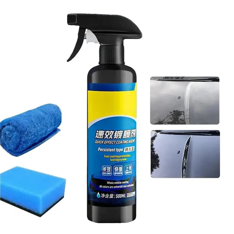 Auto Ceramica Nano Rivestimento Spray 500ml Idrofobico Vernice Cura Rimozione Graffi Senza Acqua Lavaggio Olio Pellicola Detergente per vetri Auto smalto Cera
