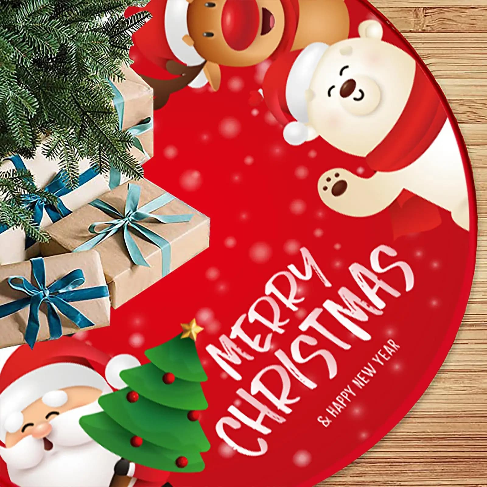 Christmas Tree Skirt Christmas Tree Apron, Diameter 90cm, Christmas Decoration Xmas Tree Skirt for Festival Xmas Decor