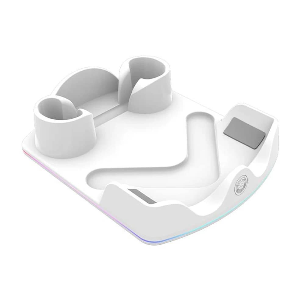 Per Meta Quest 3S Stazione di ricarica VR Headest Supporto di ricarica rapida con luce RGB per controller touch Meta Quest 3S/3/2