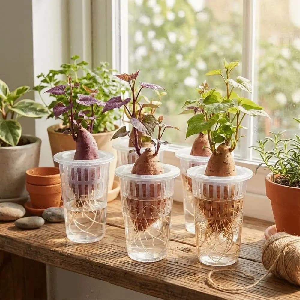 Transparent Plastic Net Vases for Hydroponic Cultivation, Containers for Propagation Plants with Radical View, Vases for Vivary, Containers for Plants, Planters