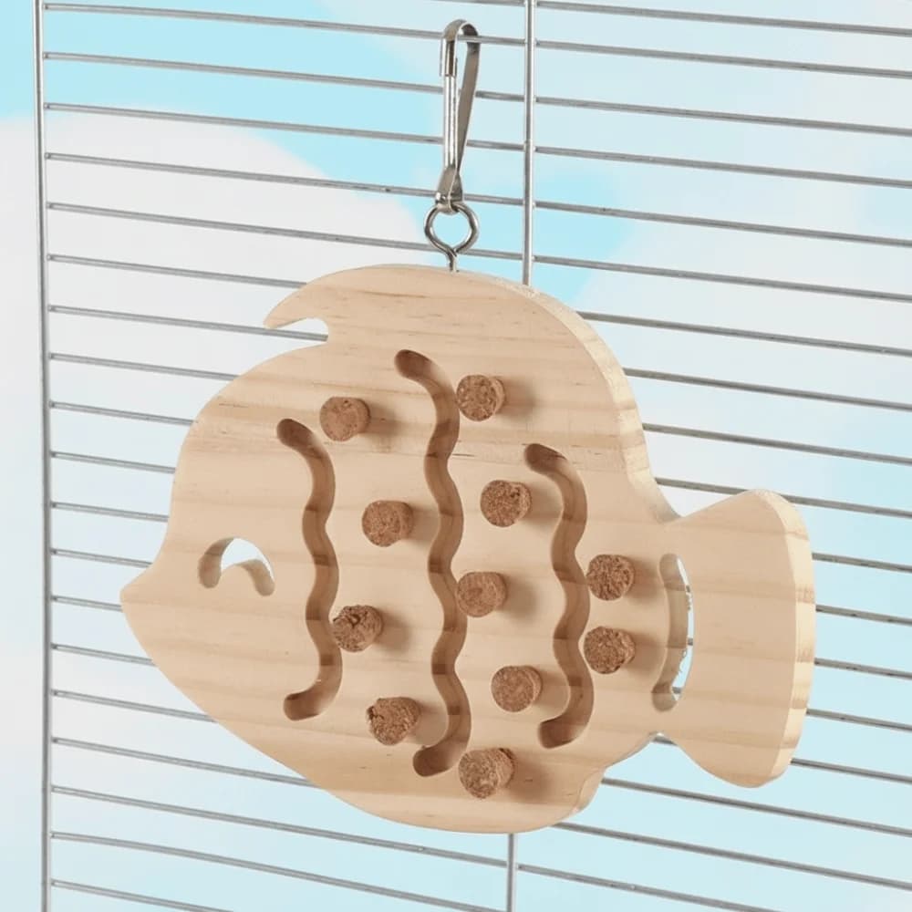 Giocattoli Puzzle in Legno per Pappagalli, Blocchi Resistenti ai Morsi, Posatoio in Sughero, Giocattolo Durevole e Resistente all'Usura per Gabbie di Pappagalli