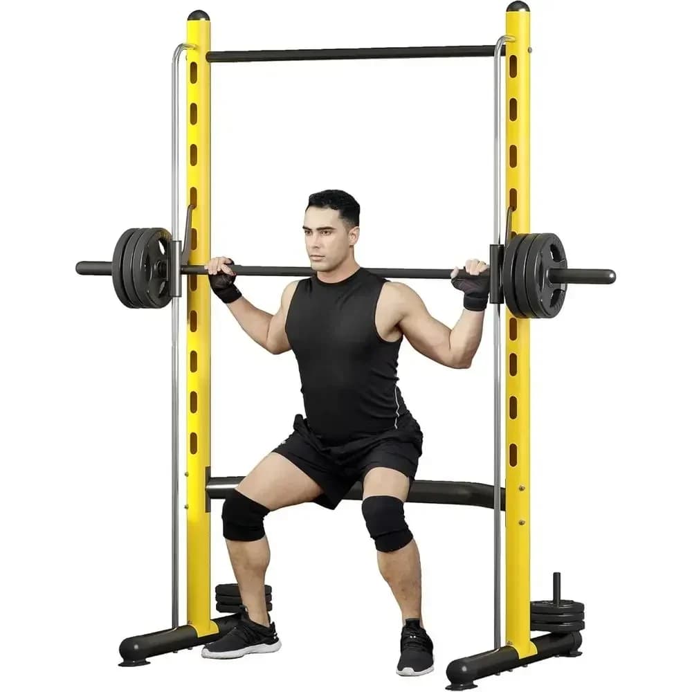 Versatile Home Gym Rack with Squat and Pull-Up Bar for Strength Training