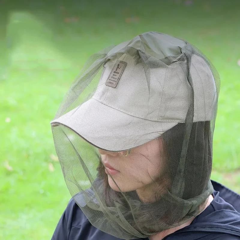 3Pcs Outdoor Fishing Sunscreen Insect Hat Mesh Breathable Sun Mask for Men Women Universal Camping Hiking Mosquito Net Head