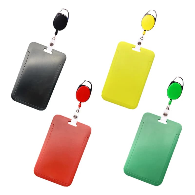 Portachiavi tipo retrattile Badge Reel ID nome Badge Holder Set per Pass Access Card Holder nome Badge Cover Sleeve Case Nurse