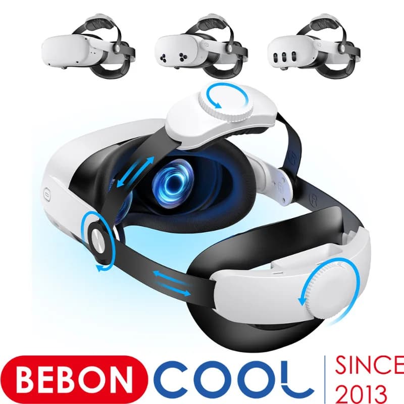 BEBONCOOL Adjustable headband for Quest 3/2 VR, comfortable to wear, Elite strap for Meta Quest 3S, VR accessories
