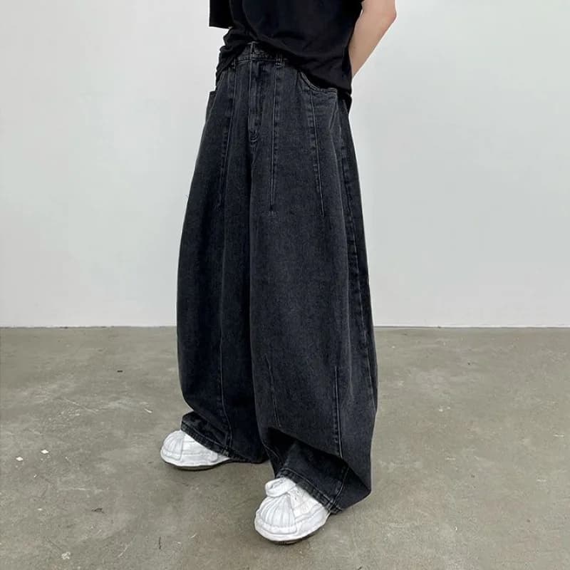 Pantaloni Jean larghi a gamba larga lavati di nuova moda vintage Primavera Estate Pantaloni in denim alla moda casual tinta unita da uomo Abiti maschili