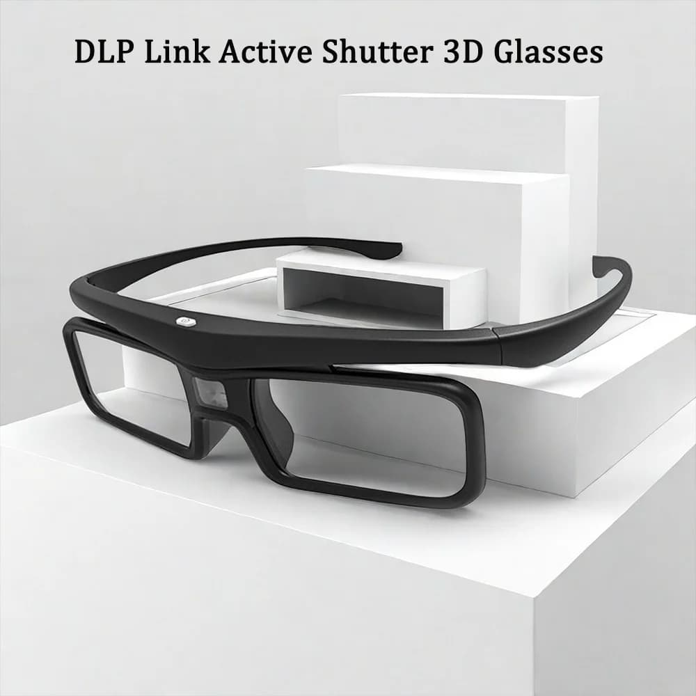 2025 Hot DLP Link Occhiali 3D con otturatore attivo Occhiali ricaricabili USB per proiettore DLP Home Cinema Non adatto a tutte le TV