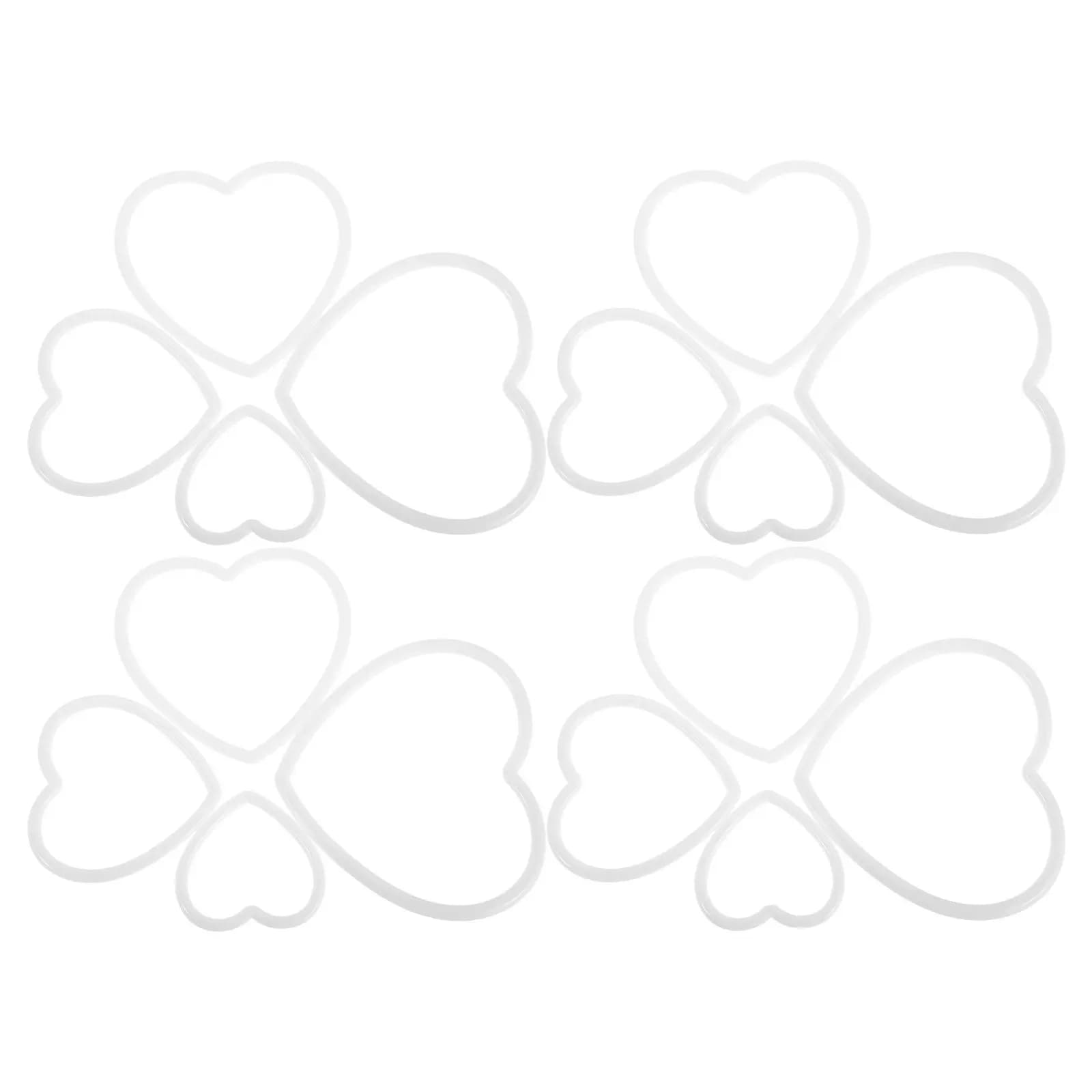 36Pcs Heart Dream Rings Catcher Plastic Macrame Hoop for Crafts Wedding Wall Hanging Decor Floral Hoop Boho Art DIY Supplies