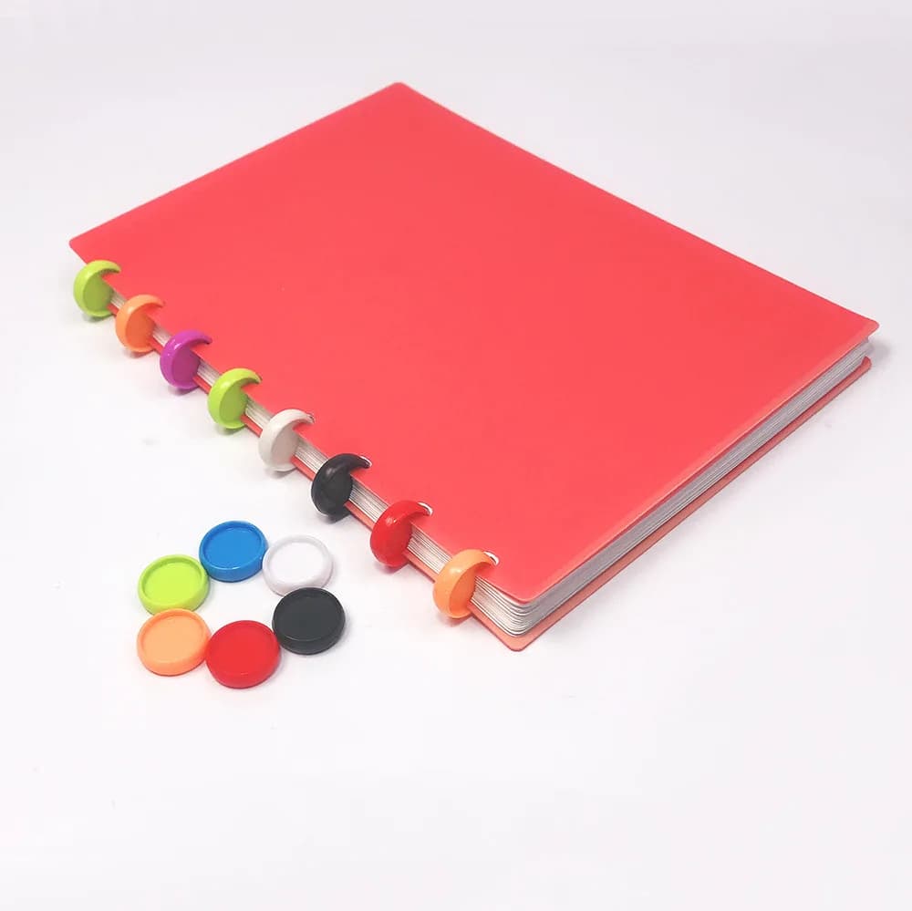 1000 Pezzi Anelli per Quaderni 24mm, Fibbie in Plastica per Fogli Mobili, Album, Taccuini, Agende, Anelli di Rilegatura a Fungo
