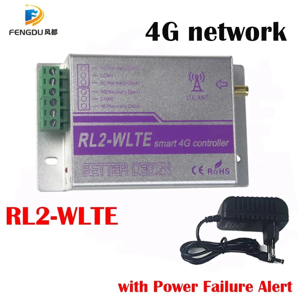 Apricancello RL2-WLTE Modulo 4G APP Controllo 2 canali GSM SMS ON/OFF Controller interruttore automatico per elettrodomestici