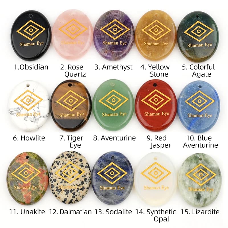 1PC Stone Beads Natural Precious Plate Oval Shape 35x45mm Shaman Eye Model 3mm Hole FAI FROM YOU To Make Pendants Necklace Accessories