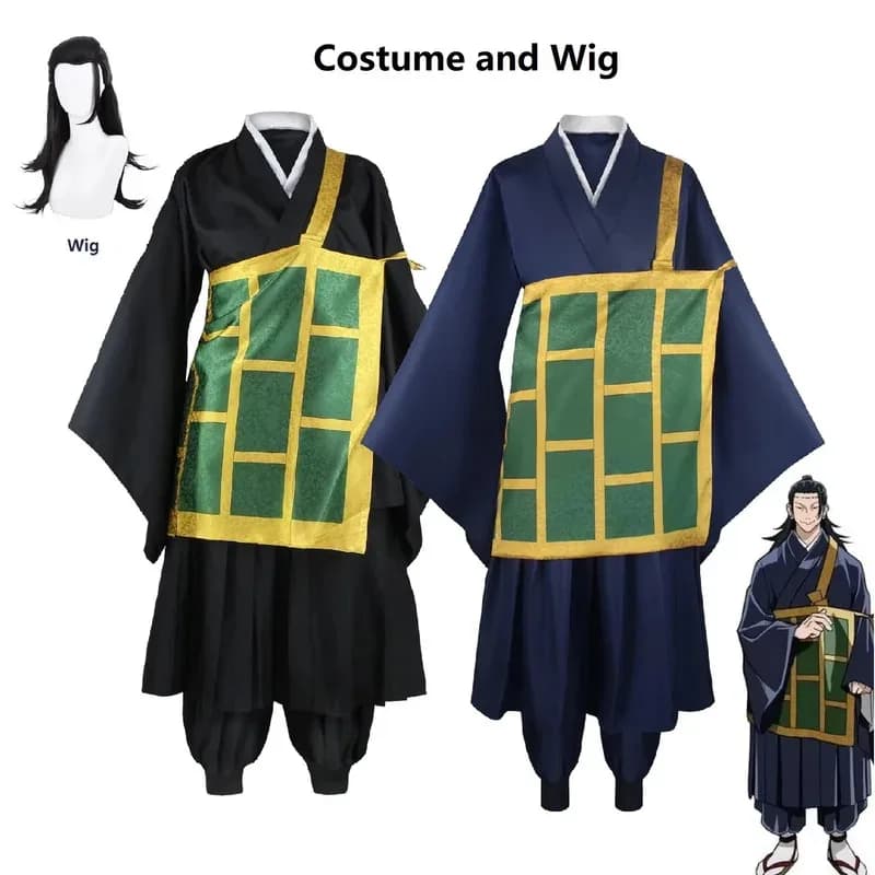 Geto Suguru Costume Cosplay Nero Blu kimono Uniforme scolastica Figure anime Vestiti Costumi di Halloween per donna Uomo