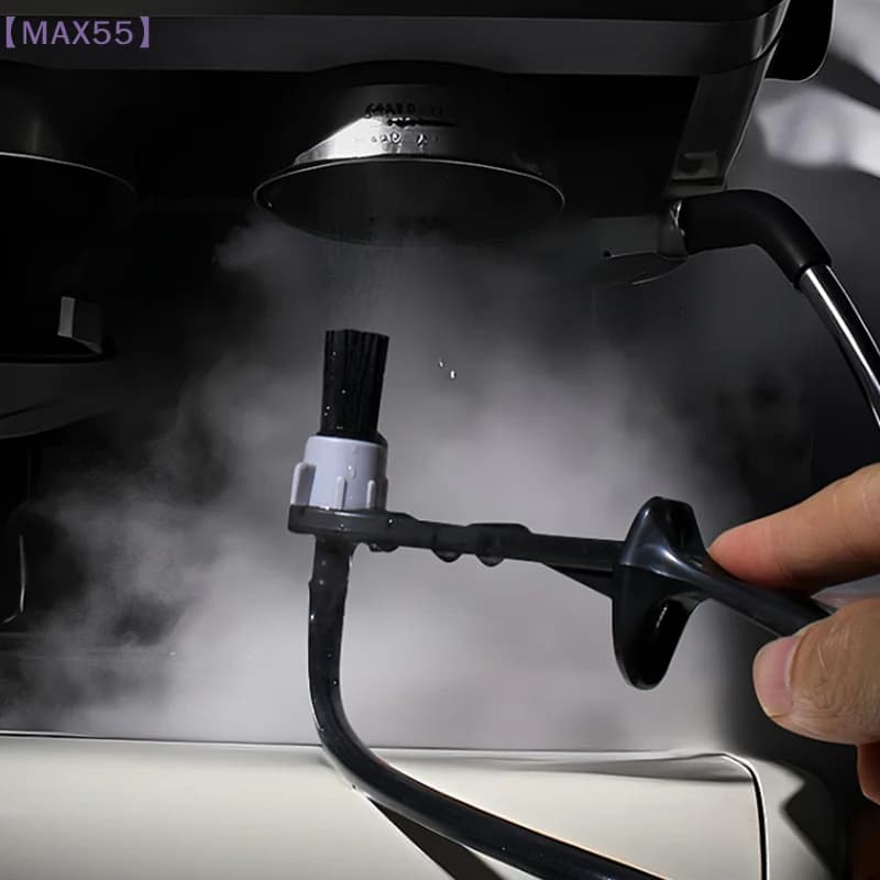【MAX-55】1 Spazzola per la pulizia a vapore del caffè, regolabile, con manico lungo, per la pulizia della testa della macchina da caffè espresso, strumento per la pulizia