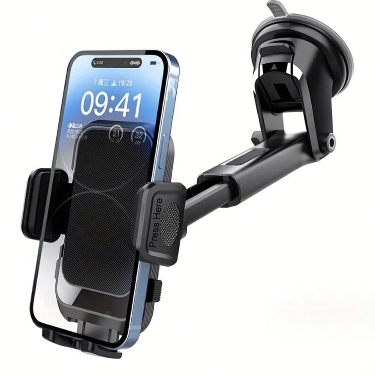 360 ° Supporto per telefono da auto girevole con ventosa per iPhone e Android